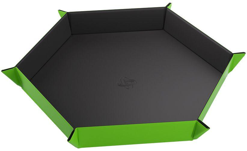 Gamegenic: Magnetic Dice Tray - Hexagonal - Black/Green