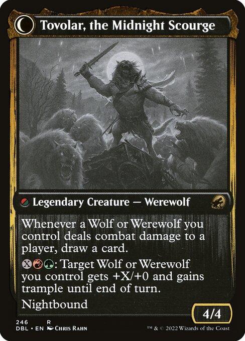 Tovolar, Dire Overlord // Tovolar, the Midnight Scourge (back)