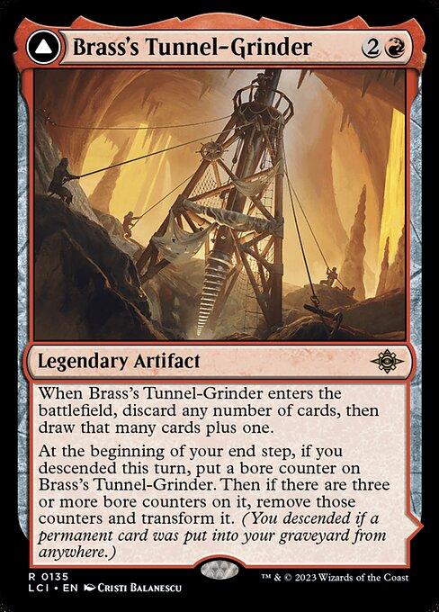 Brass's Tunnel-Grinder // Tecutlan, the Searing Rift (front)