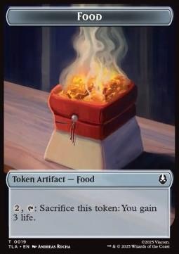 Food Token // Dragon Token (R 4/4 Flying, firebending 4)