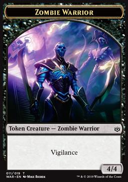 Zombie Warrior Token (Black 4/4)