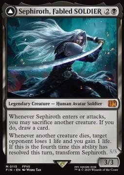 Sephiroth, Fabled SOLDIER // Sephiroth, One-Winged Angel (front)