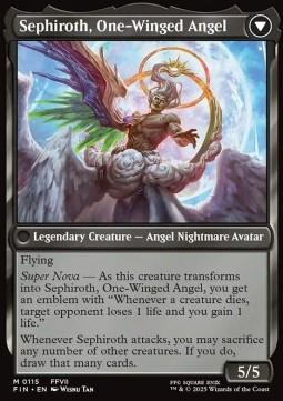 Sephiroth, Fabled SOLDIER // Sephiroth, One-Winged Angel (back)