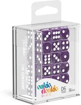 Oakie Doakie Dice D6 Marble-Purple 36