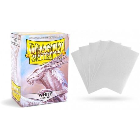 100 Dragon Shield Sleeves (Matte White)