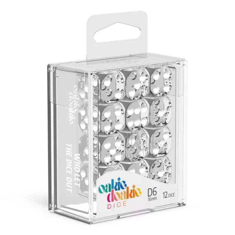 Oakie Doakie Dice D6 Translucent-Clear 12