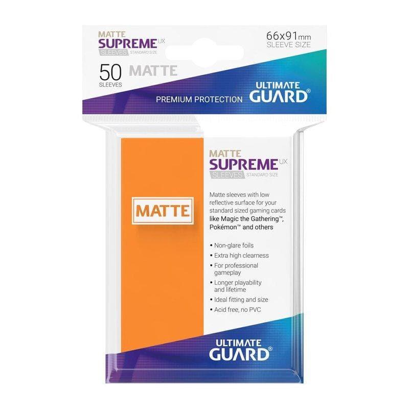 50 Ultimate Guard Supreme UX Matte Sleeves (Orange)